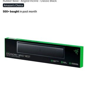 Razer Black and Green Ergonomic Wrist Rest